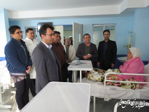 بازدید فرماندار از بیمارستان آل جلیل شهر آق قلا