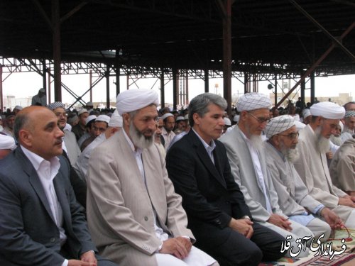 نماز باشکوه عید فطر در مصلی شهر آق قلا برگزار شد