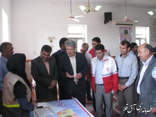 گزارش تصویری از بازدید فرماندار شهرستان آق قلا از طرح ویزیت رایگان جمعیت هلال احمر