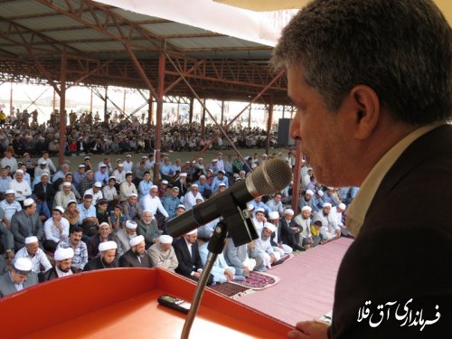 گزارش تصویری از برگزاری نماز باشکوه عید سعید قربان در شهرستان آق قلا