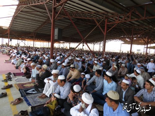 گزارش تصویری از برگزاری نماز باشکوه عید سعید قربان در شهرستان آق قلا