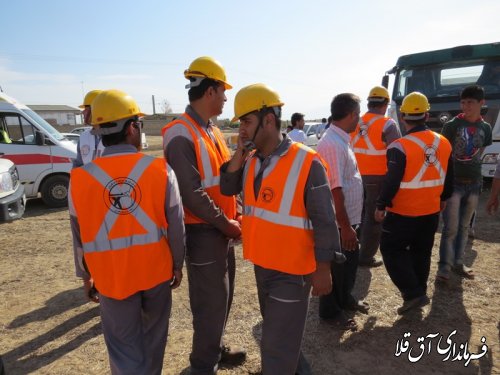 مانور بزرگ زلزله در روستای قرنجیک پورامان شهرستان آق قلا برگزار شد