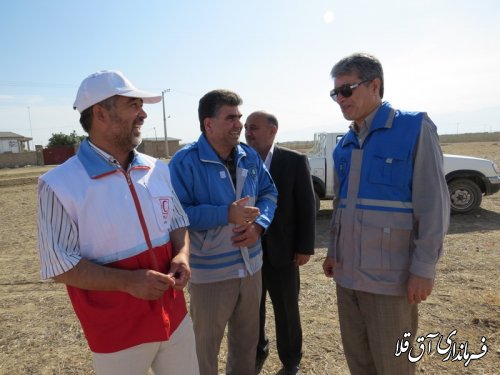 مانور بزرگ زلزله در روستای قرنجیک پورامان شهرستان آق قلا برگزار شد