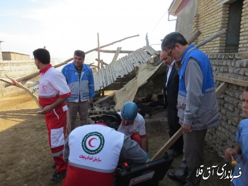 مانور بزرگ زلزله در روستای قرنجیک پورامان شهرستان آق قلا برگزار شد