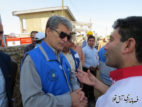 مانور بزرگ زلزله در روستای قرنجیک پورامان شهرستان آق قلا برگزار شد