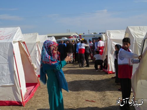 مانور بزرگ زلزله در روستای قرنجیک پورامان شهرستان آق قلا برگزار شد