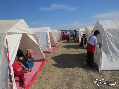 مانور بزرگ زلزله در روستای قرنجیک پورامان شهرستان آق قلا برگزار شد