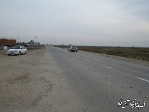 بازدید فرماندار آق قلا از سه راهی حادثه خیز روستای صحنه سفلی