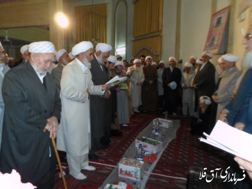 مراسم مولودی خوانی در مسجد جامع عرفانی آق قلا برگزار شد