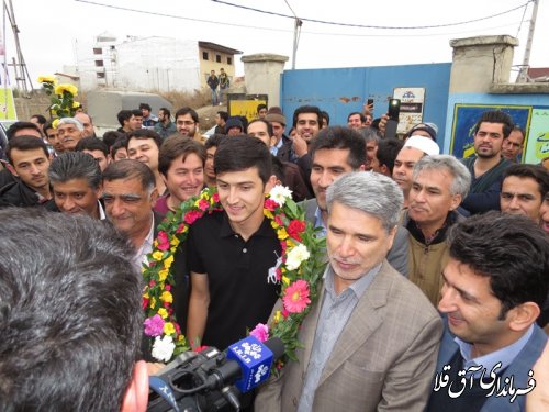 استقبال گرم فرماندار و مسئولین شهرستان آق قلا  از سردار آزمون