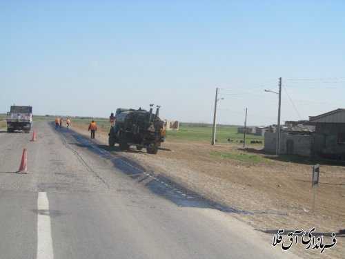 عملیات آسفالت 6 کیلومتر از محور قدیم آق قلا - گنبدکاووس آغاز شد
