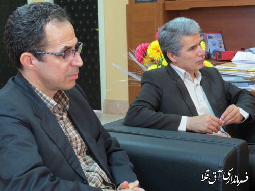 دیدار مدیر کل تامین اجتماعی استان با فرماندار شهرستان آق قلا
