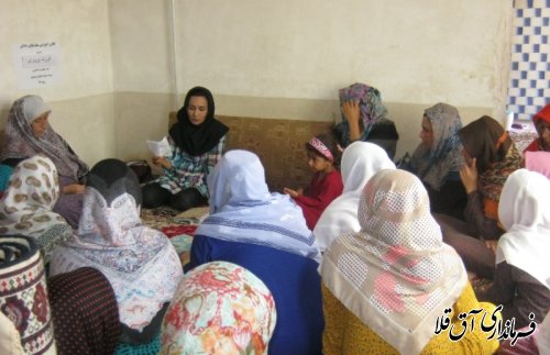 برگزاری دوره های آموزشی با هدف تحکیم بنیان خانواده ویژه بانوان در روستاهای شهرستان آق قلا
