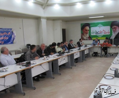 دومین جلسه شورای هماهنگی مدیریت بحران شهرستان آق قلا برگزار گردید