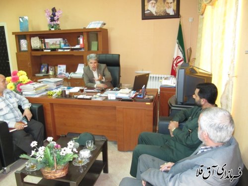 دیدار مسئول ستاد بازسازی عتبات عالیات استان با فرماندار شهرستان آق قلا