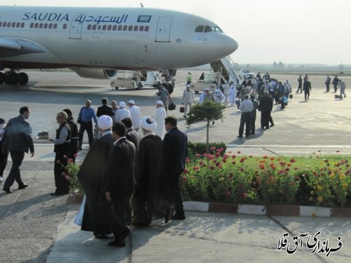 استقبال از زائرین شهرستان در فرودگاه بین المللی گرگان