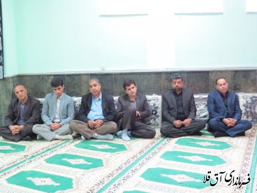 مراسم عزاداری سیدالشهداء در مدیریت آموزش و پرورش شهرستان آق قلا