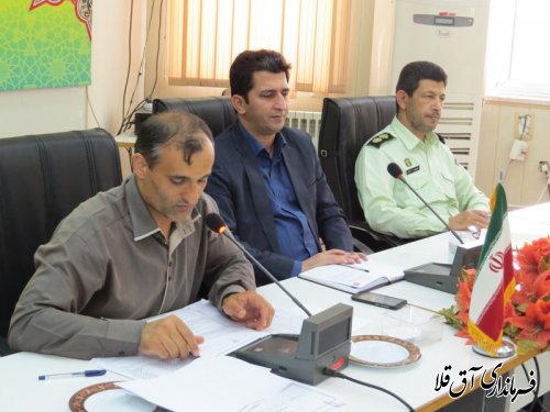 جلسه کمیسیون مقابله و پیشگیری از سرقت شهرستان آق قلا  برگزارشد