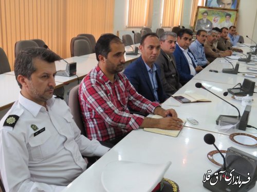 جلسه کمیسیون مقابله و پیشگیری از سرقت شهرستان آق قلا  برگزارشد