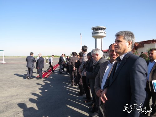 گزارش تصویری از حضور فرماندار شهرستان آق قلا در مراسم استقبال وزیر کشور در فرودگاه بین المللی گرگان