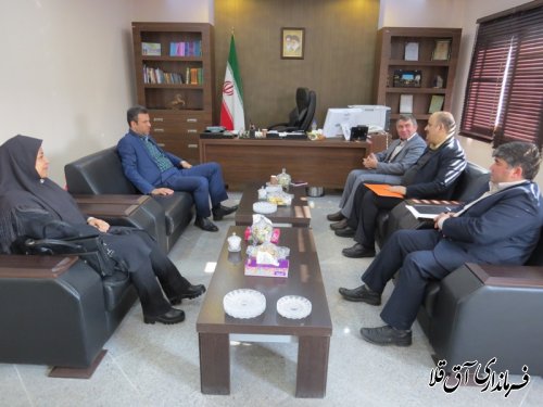 نشست مشترک فرماندار شهرستان آق قلا با رئیس سازمان برنامه و بودجه استان