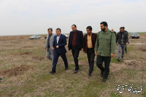 بازدید فرماندار شهرستان آق قلا از آخرین وضعیت پارک جنگلی و بوستان 4 هزار شهید 