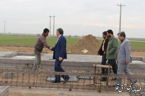 بازدید فرماندار شهرستان آق قلا از پروژه احداث سیلو و کارخانه آرد جو و ذرت