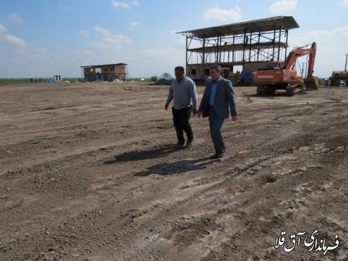 بازدید فرماندار شهرستان آق قلا از روند احداث پروژه کارخانه آرد و سیلوی غلات