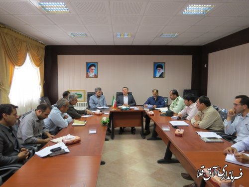 دومین جلسه کمیسیون مبارزه با قاچاق کالا و ارز شهرستان آق قلا