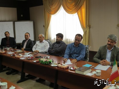اولین جلسه شورای حفاظت از منابع آبهای زیرزمینی شهرستان آق قلا برگزار شد