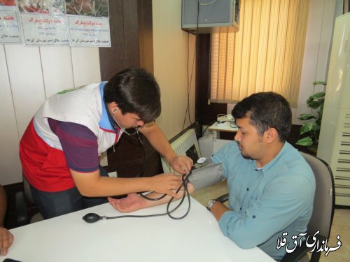 طرح اندازه گیری قند خون و فشار خون کارکنان فرمانداری شهرستان آق قلا