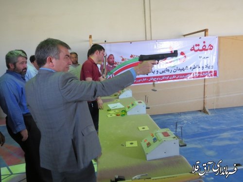 مسابقات تیراندازی با تفنگ بادی ویژه مدیران دستگاههای اجرایی شهرستان آق قلا