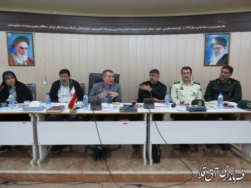 پنجمین جلسه شورای هماهنگی مبارزه با مواد مخدر شهرستان آق قلا برگزار شد