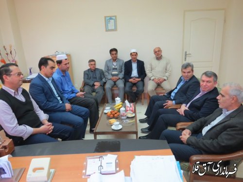 دیدار فرماندار با رئیس و کارکنان ثبت احوال شهرستان آق قلا