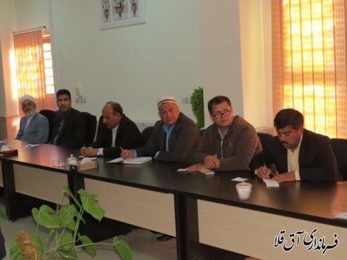 چهارمین جلسه شورای پشتیبانی سواد آموزی شهرستان آق قلا