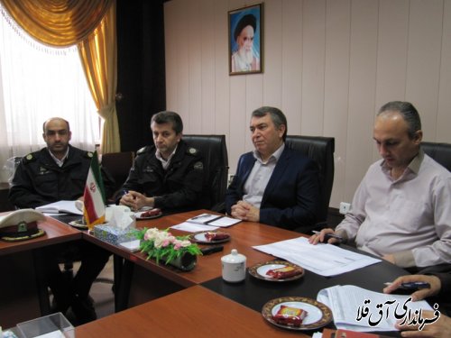 آخرین جلسه شورای ترافیک شهرستان آق قلا در سال جاری برگزار شد