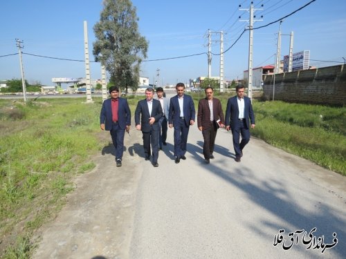 بازدید فرماندار شهرستان آق قلا از جانمائی محل احداث نیروگاه 25 مگاواتی
