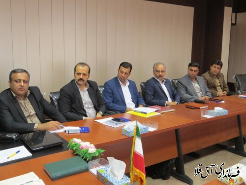 جلسه هماهنگی اجرای طرح ملی سیماک و GNF (جی نف) در شهرستان آق قلا برگزار شد