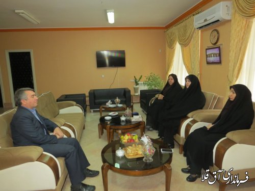 مدیر کل دفتر امور شهری و شوراهای استانداری با فرماندار شهرستان آق قلا دیدار کرد