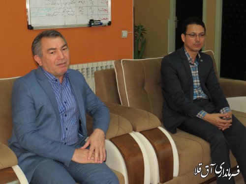فرماندار شهرستان آق قلا با مدیر شعب بانک توسعه تعاون استان،نشست مشترک برگزار کرد