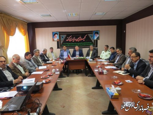 چهارمین جلسه کمیسیون برنامه ریزی،هماهنگی و نظارت بر قاچاق کالا و ارز شهرستان آق قلا برگزار شد