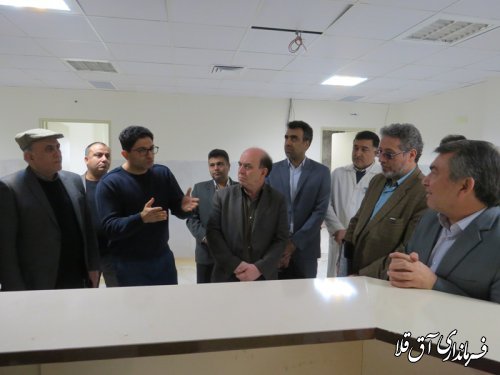 بازدید فرماندار و مسئولین بهداشت و درمان استان از بخش اعصاب و روان بیمارستان آل جلیل آق قلا