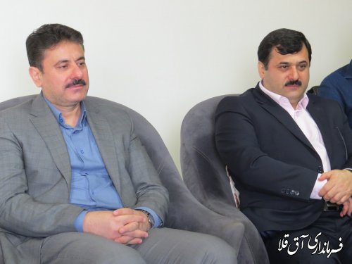 نشست مشترک فرماندار شهرستان آق قلا با مدیر امور شعب منطقه یک بانک ملی ایران