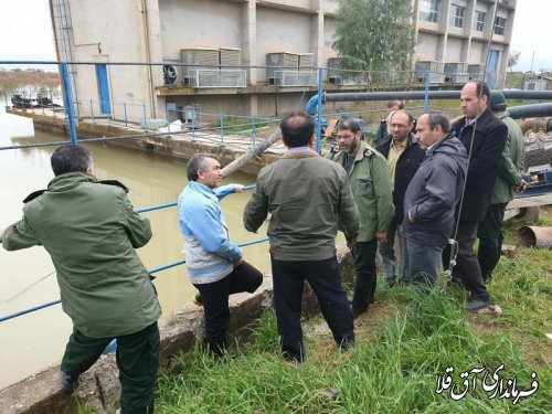 رئیس ستاد مدیریت بحران شهرستان آق قلا از روند تخلیه آب سد وشمگیر بازدید کرد