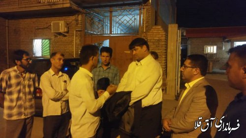 فرماندار و رئیس ستاد بازسازی و نوسازی از محله کل آباد شهر آق قلا بازدید بعمل آورد
