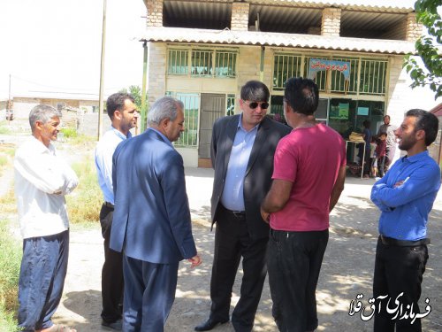 بالاترین مقام اجرایی دولت درشهرستان آق قلا از روستای اتحاد یک و دو بازدید بعمل آورد