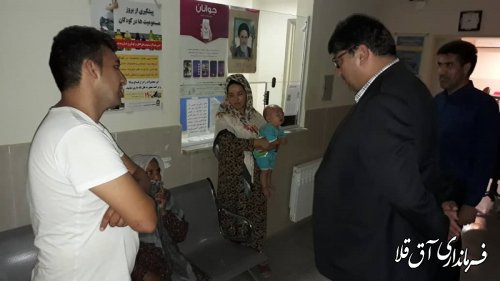 فرماندار شهرستان آق قلا از پایگاه های امدادی و خدمات رسان شهر انبار الوم بازدید کرد