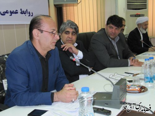 چهارمین جلسه شورای اداری شهرستان آق قلا در سال جاری برگزار شد
