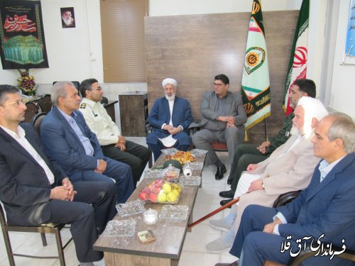 فرماندار و رئیس شورای تامین با فرمانده انتظامی شهرستان آق قلا دیدار کرد