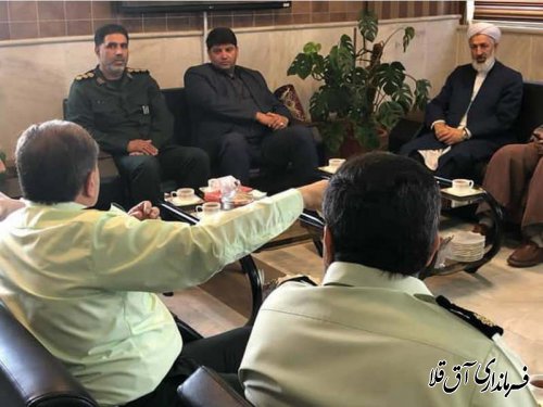 فرماندار و رئیس شورای تامین شهرستان آق قلا با فرمانده انتظامی استان دیدار کرد